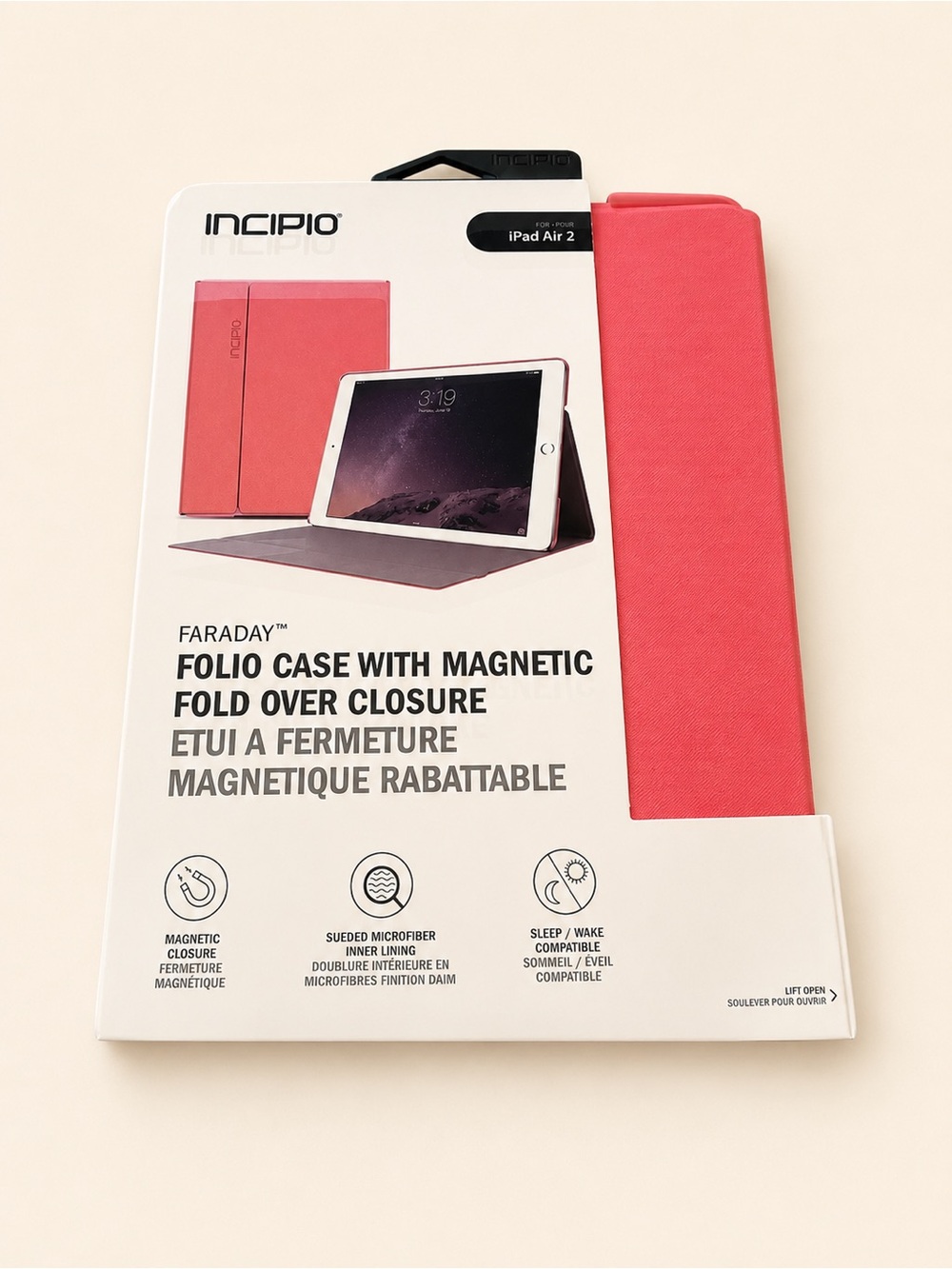 Incipio Pink Faraday Folio Case with Magnetic Closure for iPad Air 2